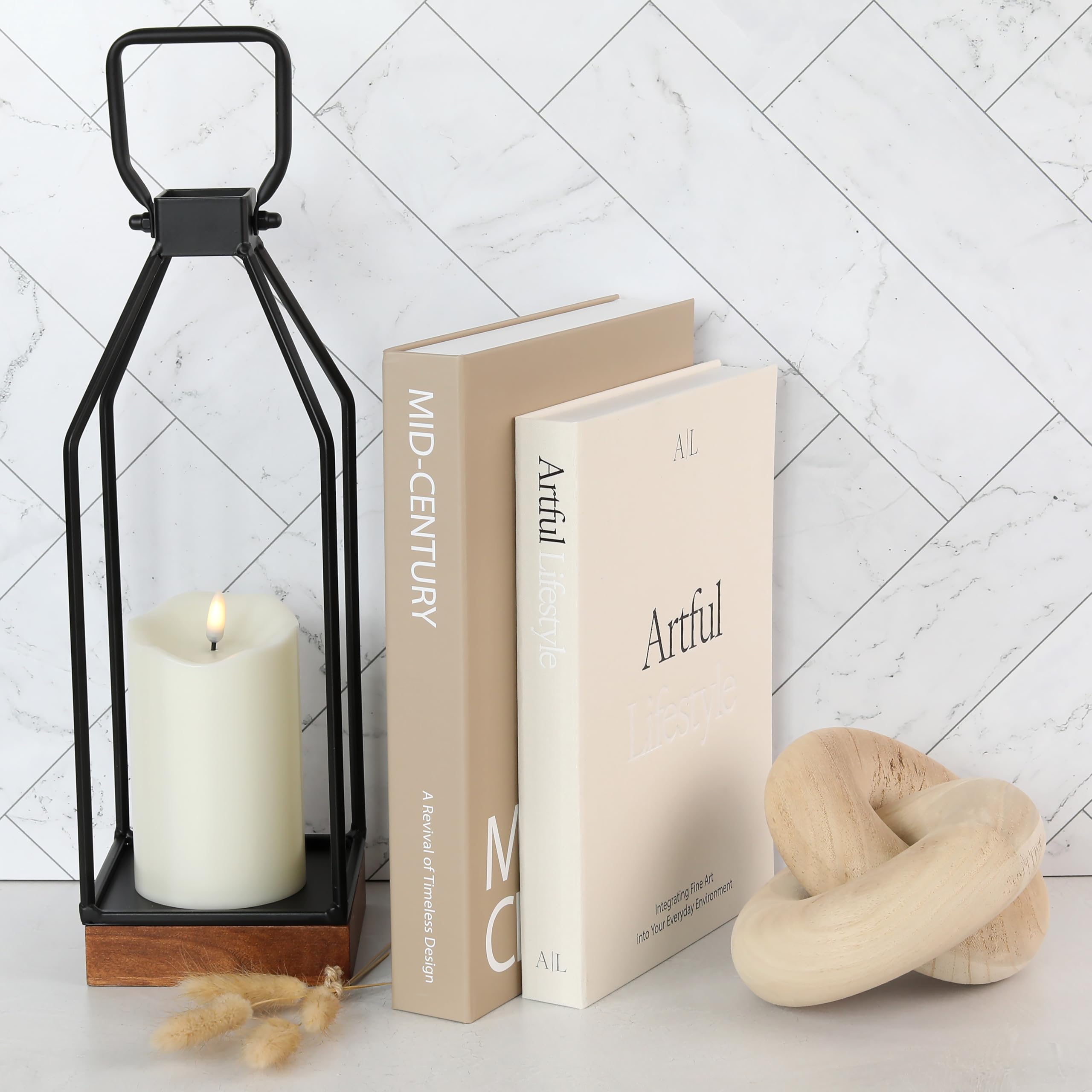 ZICOTO decorative books on a coffee table create focal decor