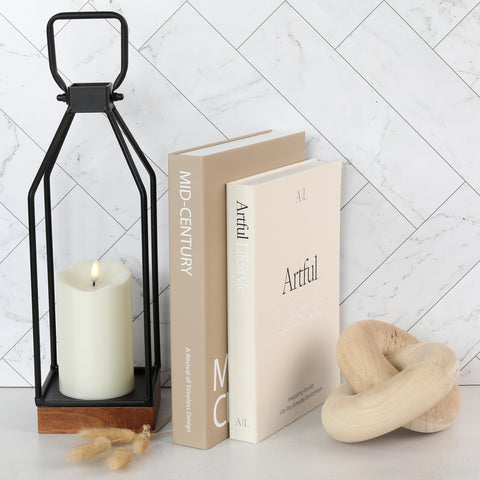 ZICOTO decorative books on a coffee table create focal decor