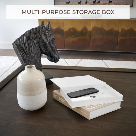 ZICOTO decorative books open storage reveals discreet space for keepsakes