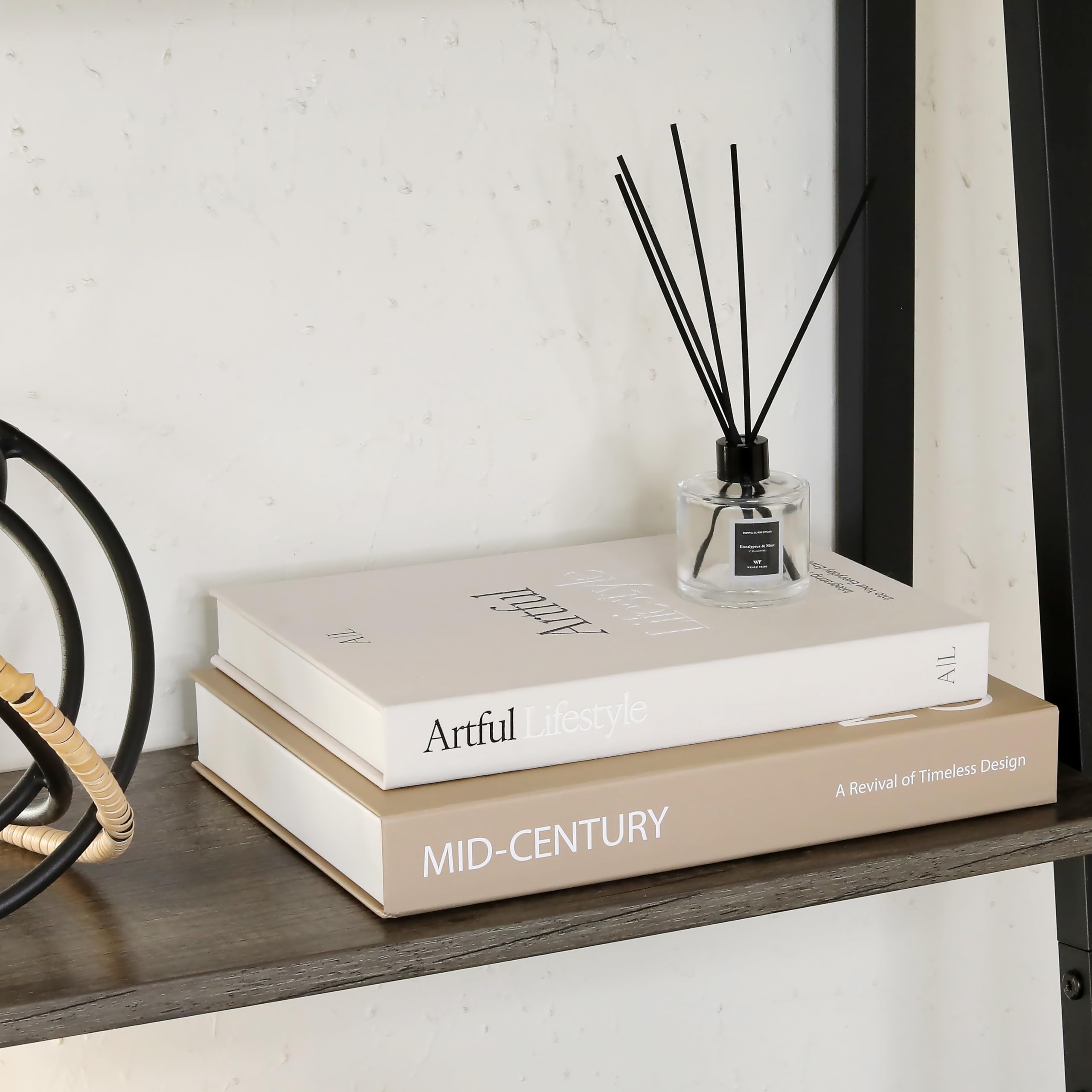 ZICOTO decorative books displayed on shelves add character