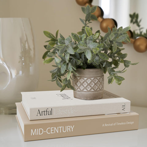ZICOTO decorative books varying sizes add depth to shelves