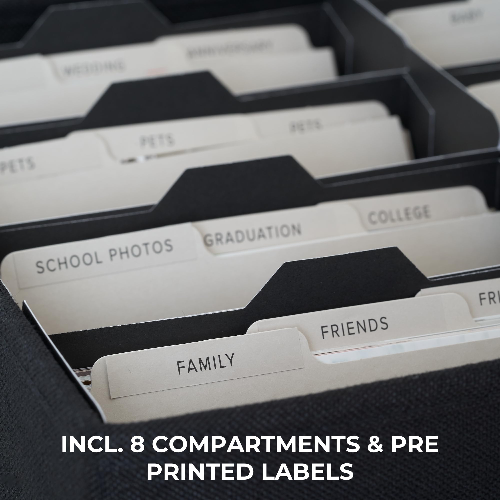 ZICOTO built-in label holder helps you locate photos fast.
