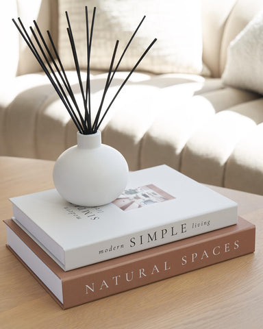 ZICOTO decorative books styled on a shelf for chic shelf decor.