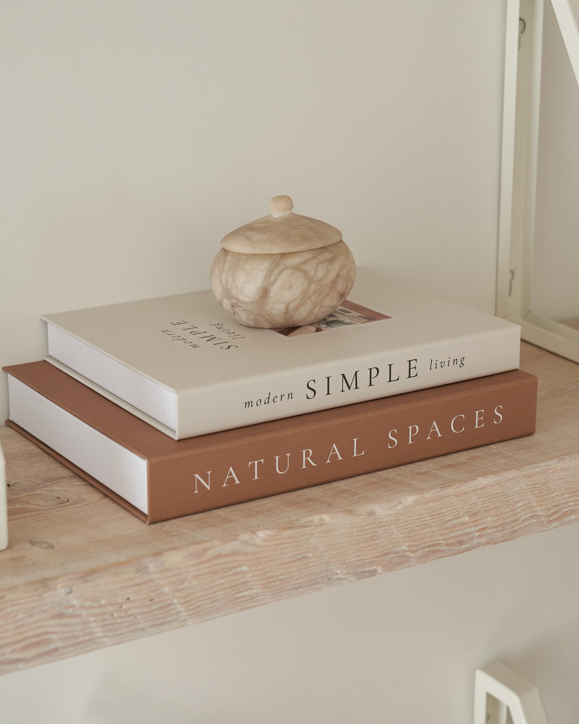 ZICOTO decorative books in two sizes adding realistic book-like dimensions.