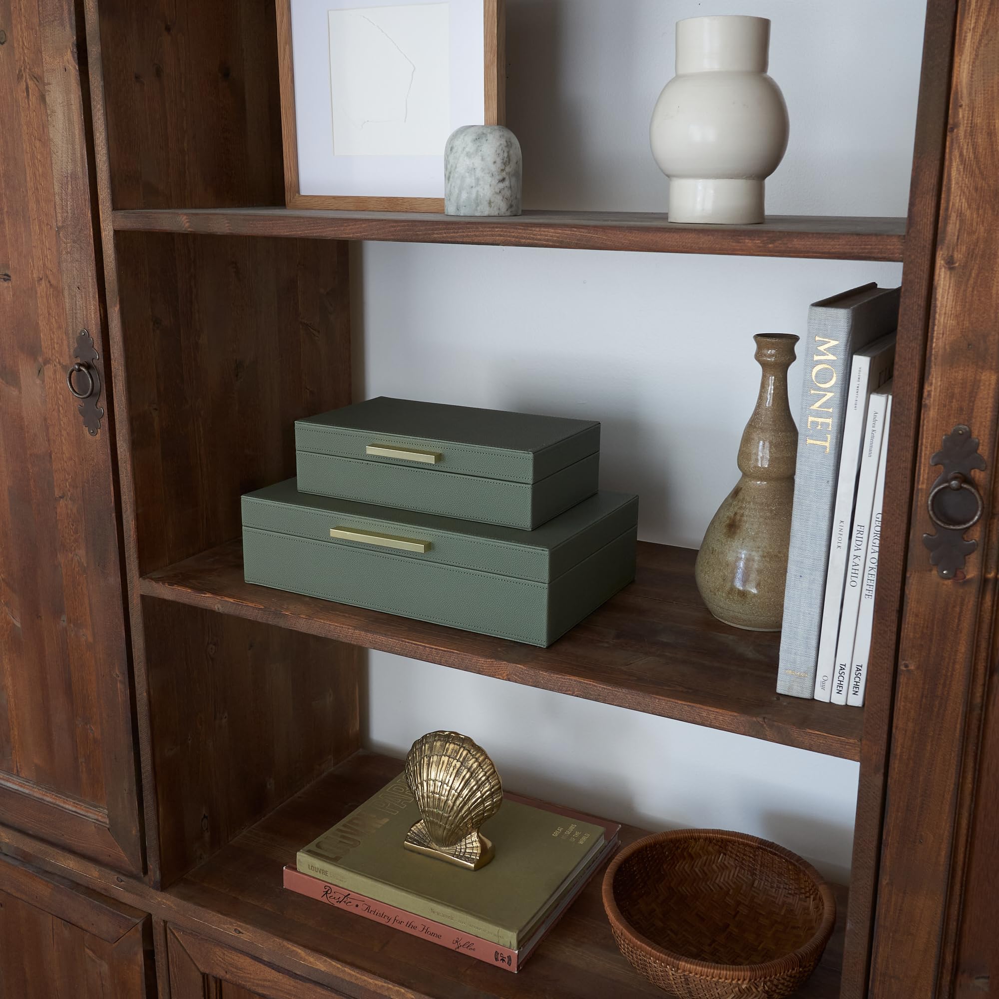 ZICOTO large decorative storage box with lid stores documents neatly.