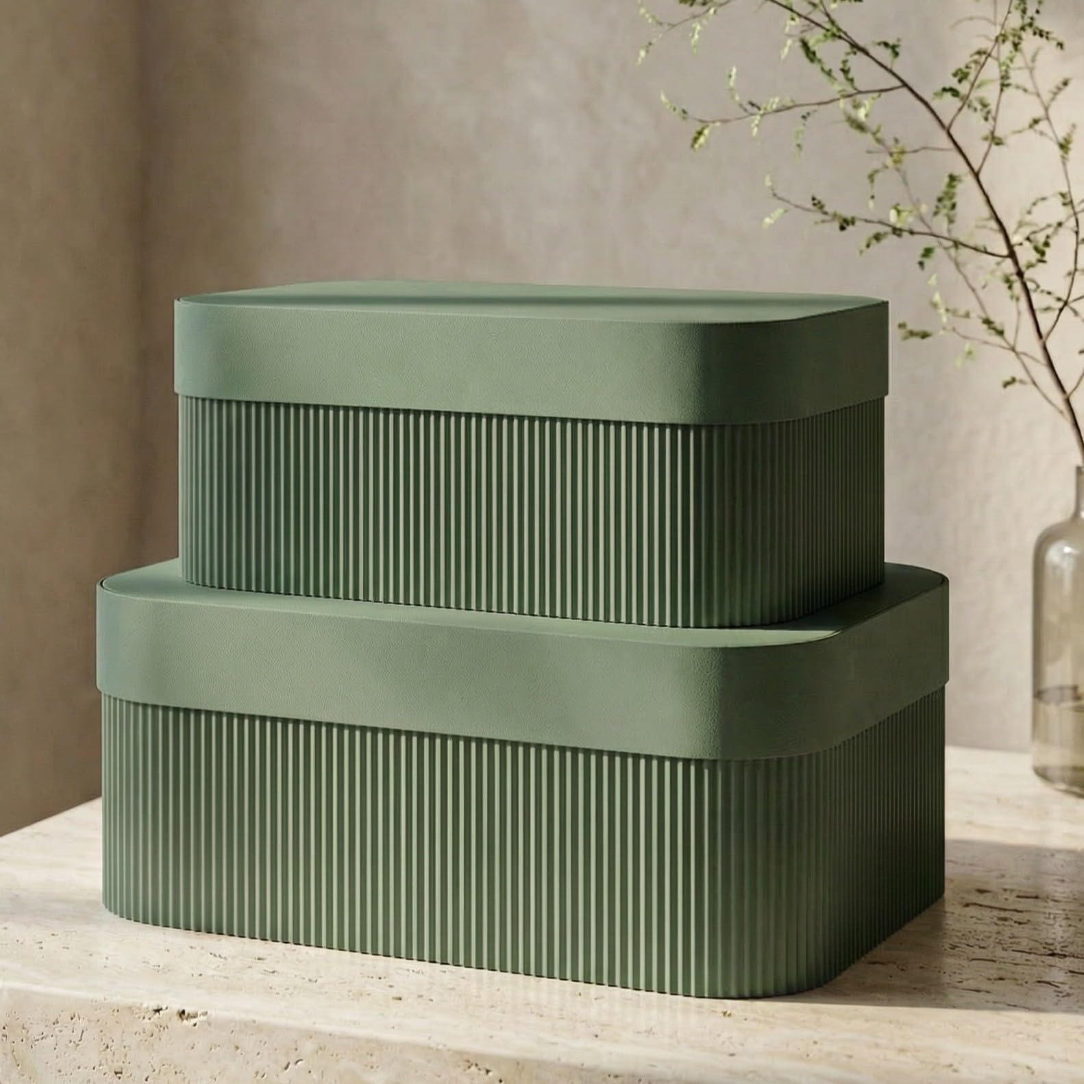 ZICOTO decorative storage box with lid large keeps documents organized stylishly