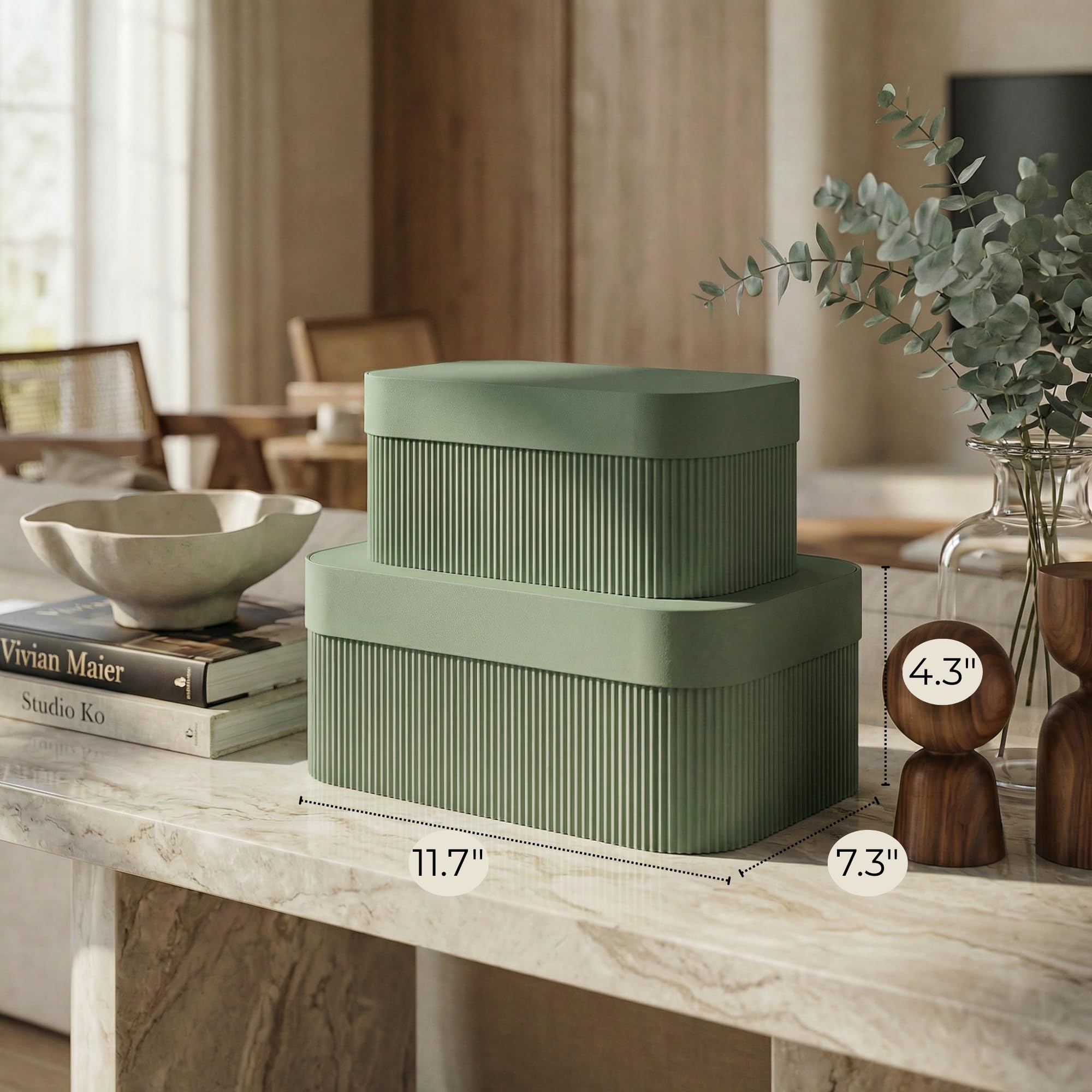 ZICOTO fluted texture surface adds contemporary flair to desks and shelves