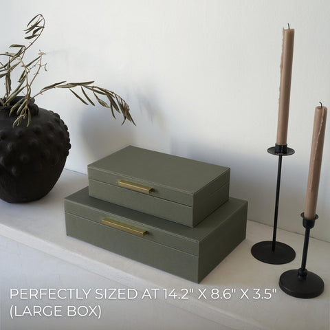 ZICOTO gold handles on lids elevate shelf display.
