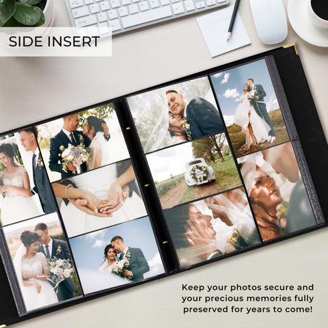 ZICOTO hardcover with protective pockets preserves photos safely.