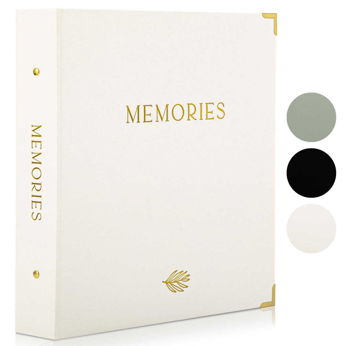 ZICOTO linen album cover beige with elegant gold accents preserves memories in style.
