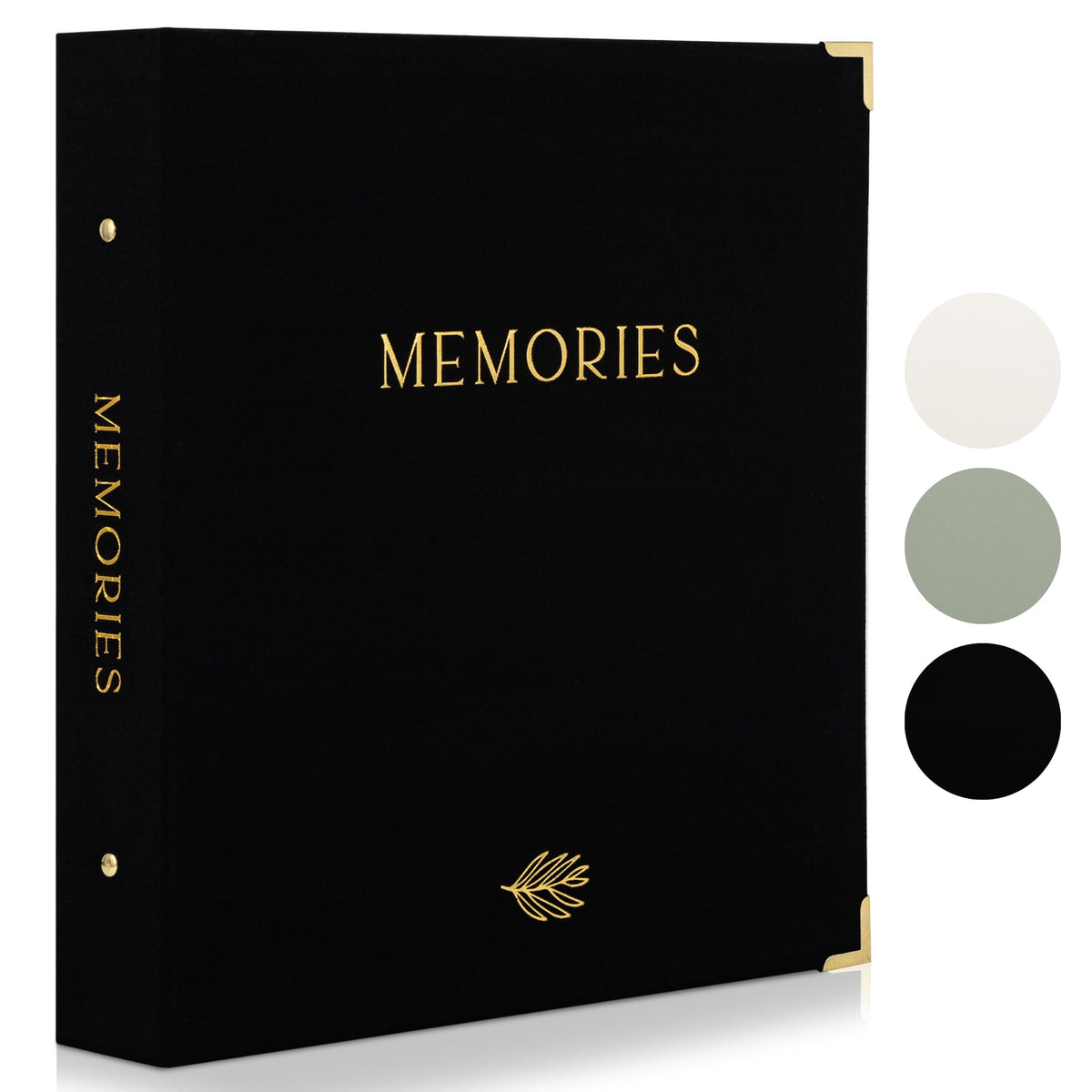ZICOTO linen photo album cover with gold foil details and durable hardcover.