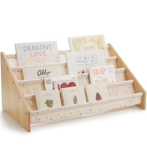 ZICOTO organized toy storage beside books for versatile play space