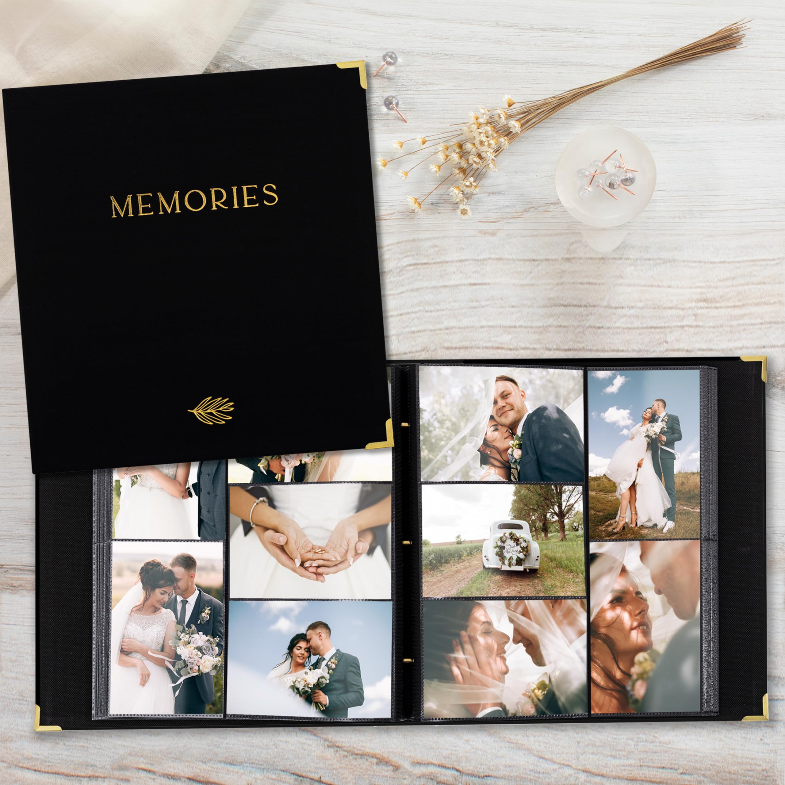 ZICOTO slip-in pockets for easy photo organization.