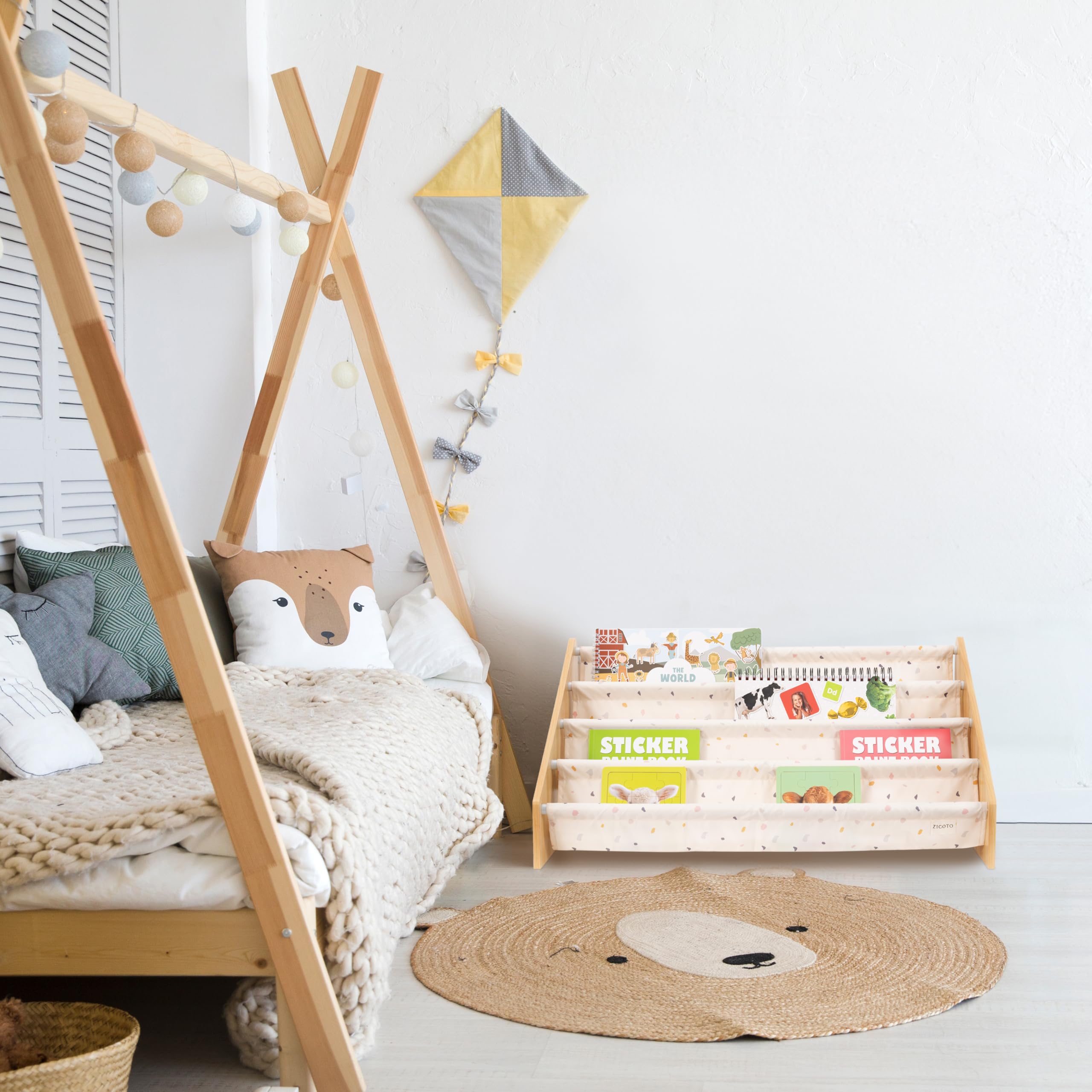 ZICOTO playroom decor creating a cozy reading nook for kids