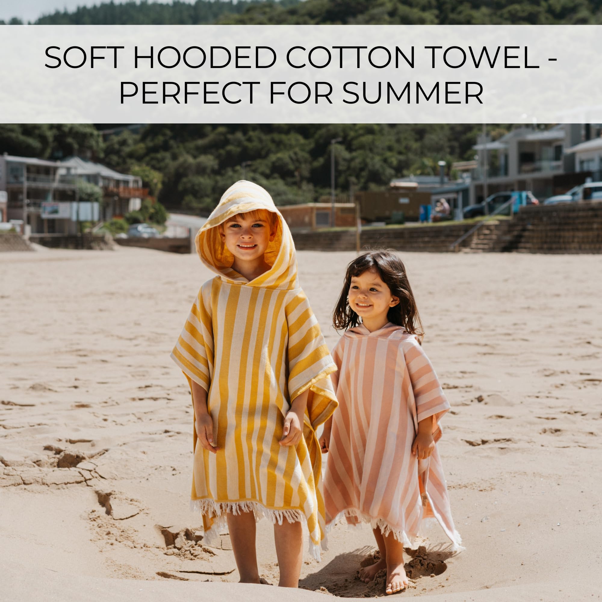 ZICOTO premium cotton kid towel hood for easy drying