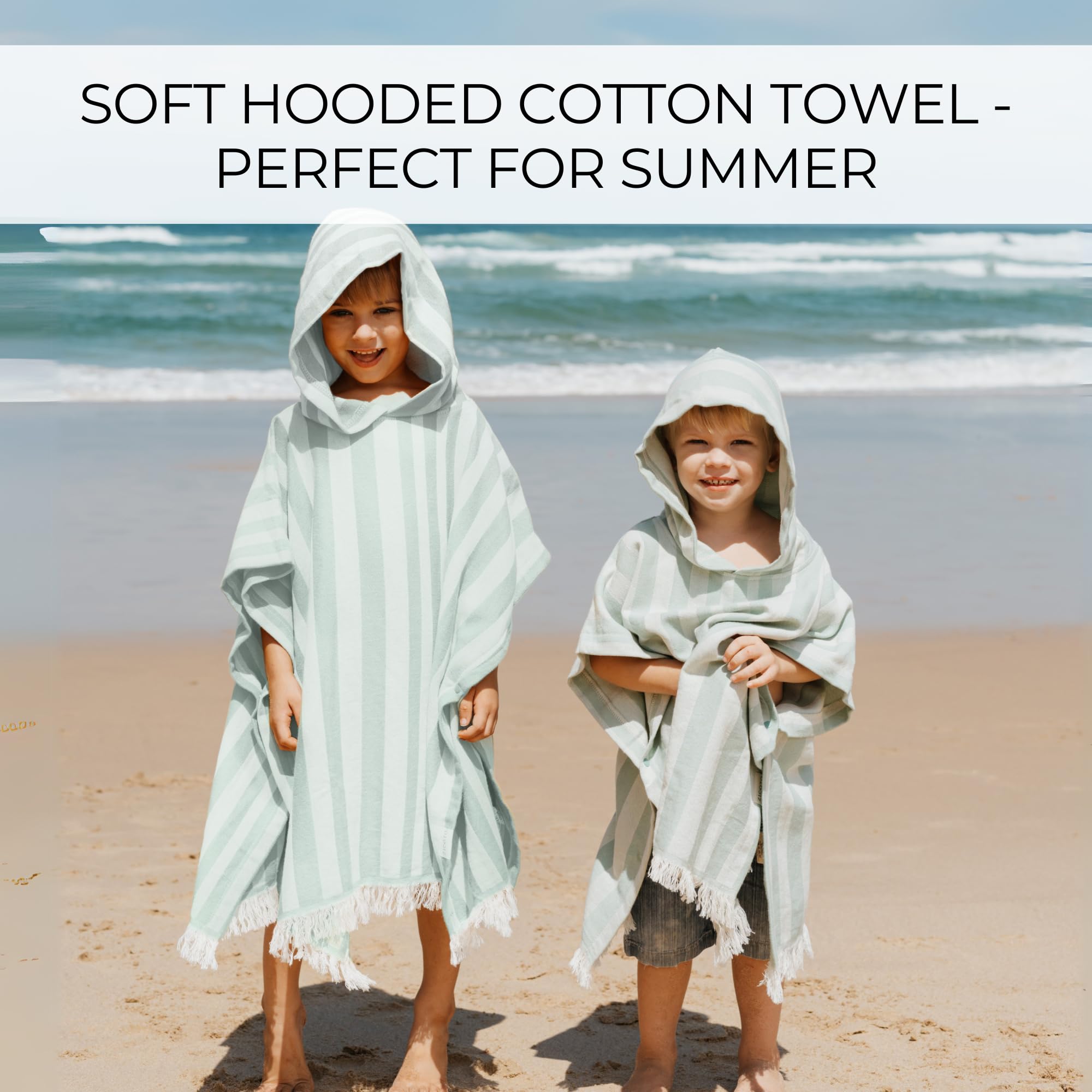 ZICOTO premium cotton kids towel, lightweight and absorbent for quick drying