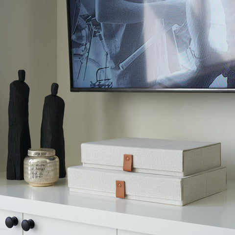 ZICOTO compact shelf organizer for photos and keepsakes.