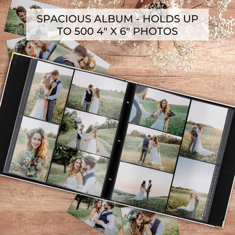 ZICOTO slip-in pockets simplify photo organization and quick page setup.