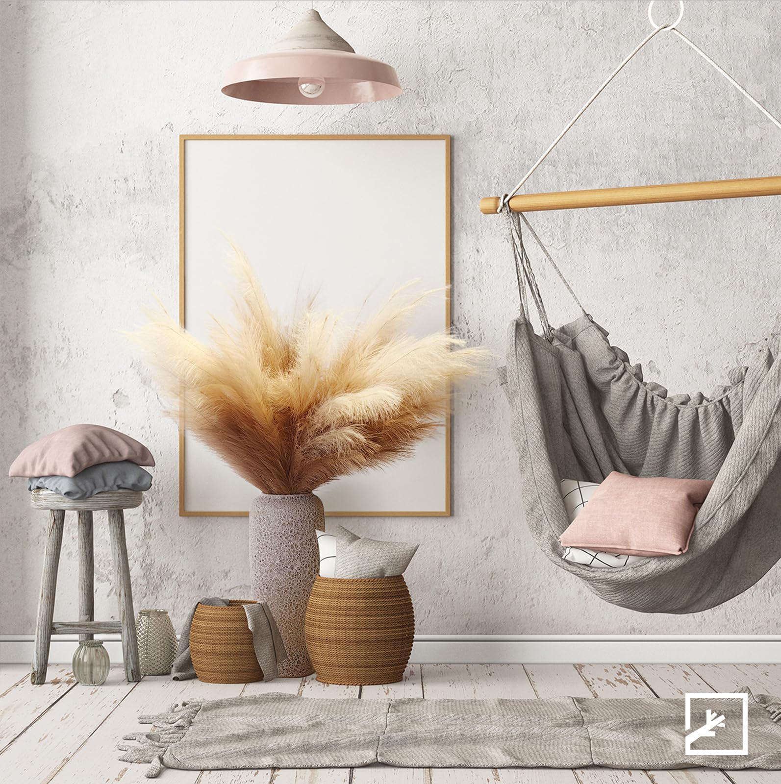 Pampas in bedroom vibe using ZIFTY tall stems