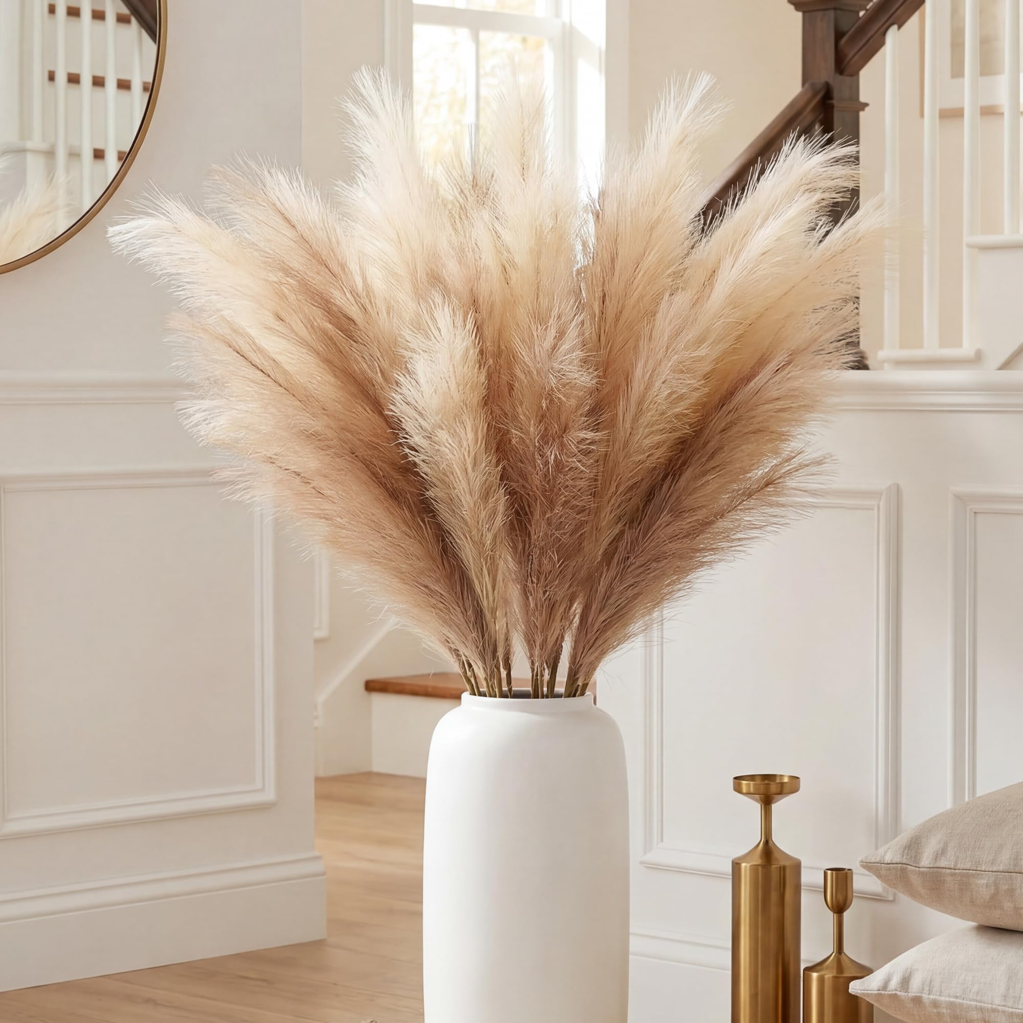 ZIFTY pampas grass plume close-up in beige blend for elegant decor