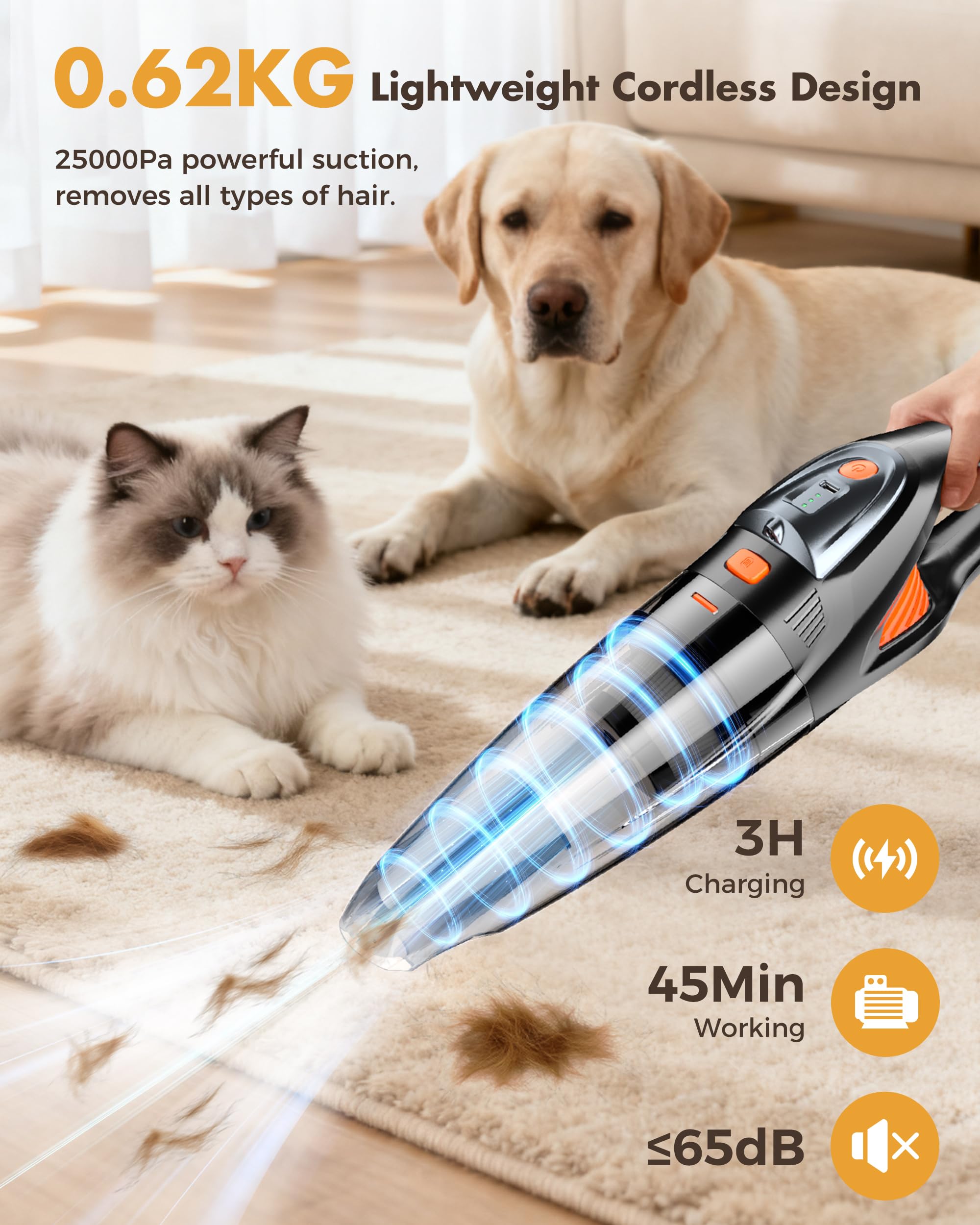 ZIHUOFAN 8000mAh battery charges via dock or port.