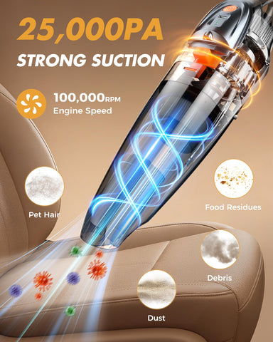 ZIHUOFAN LED light enables precise cleaning in dark corners.