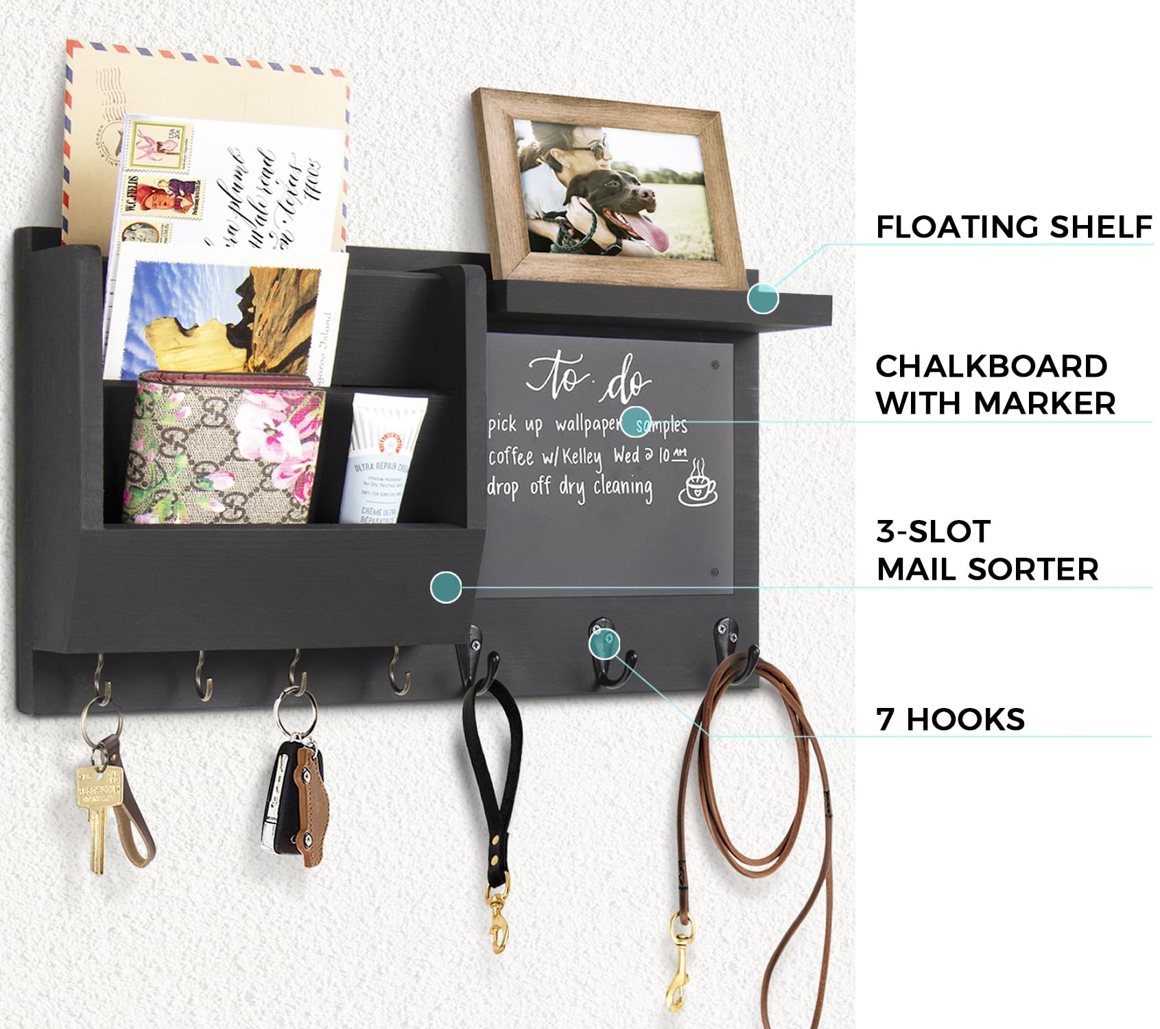 Ziivita chalkboard message center for quick reminders and notes.