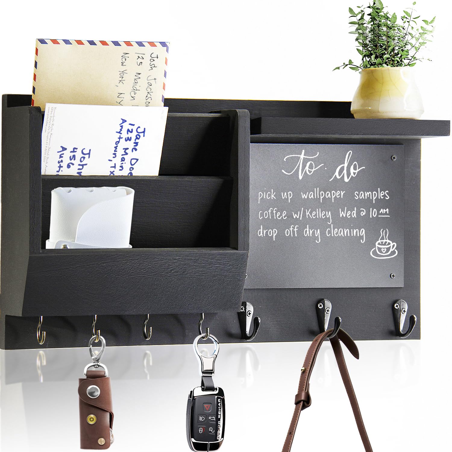 Ziivita key holder wall shelf for organized entryway keys and accessories.