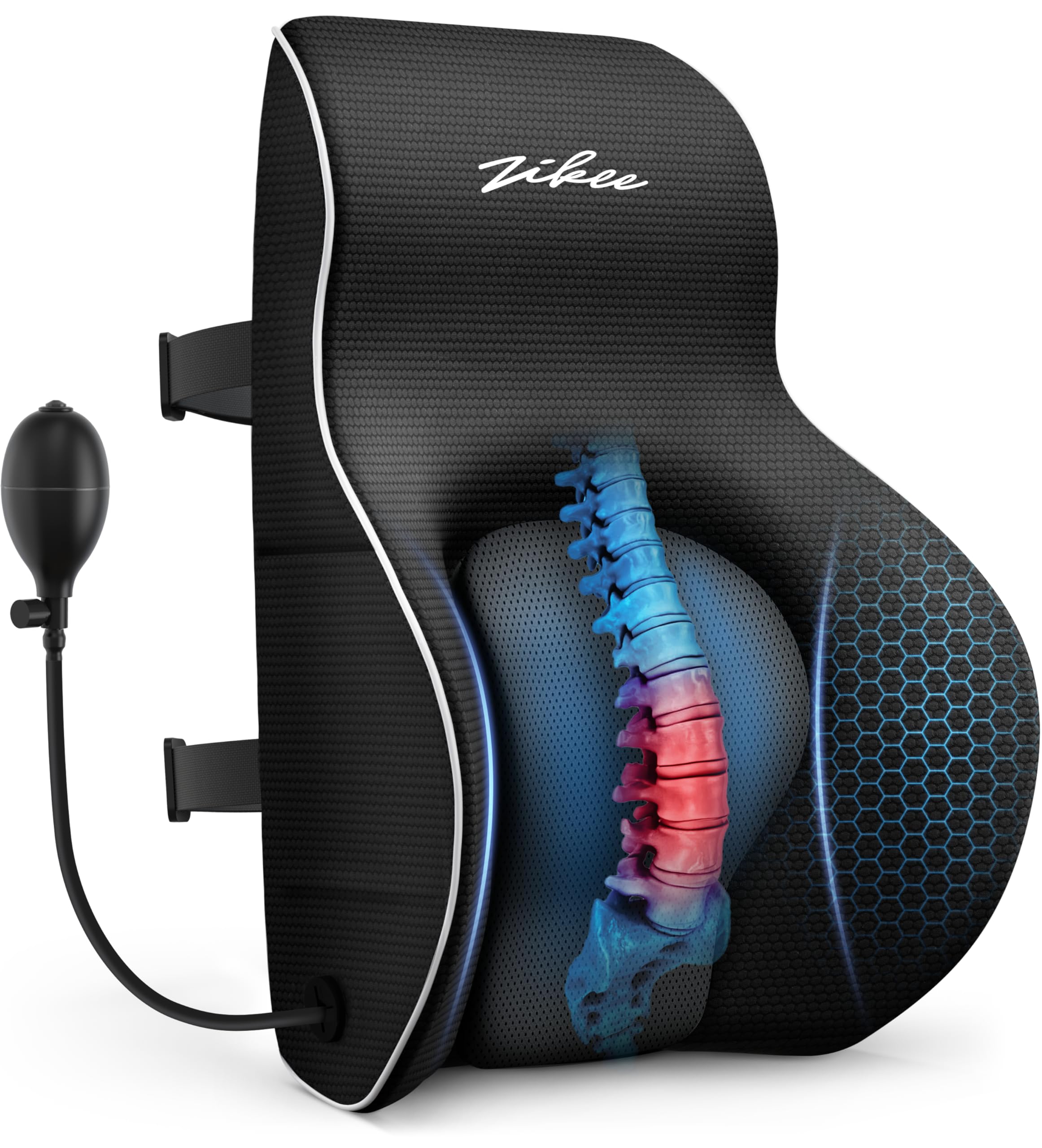 ZIKEE adjustable airbag lumbar pillow highlights customizable support for your lower back.