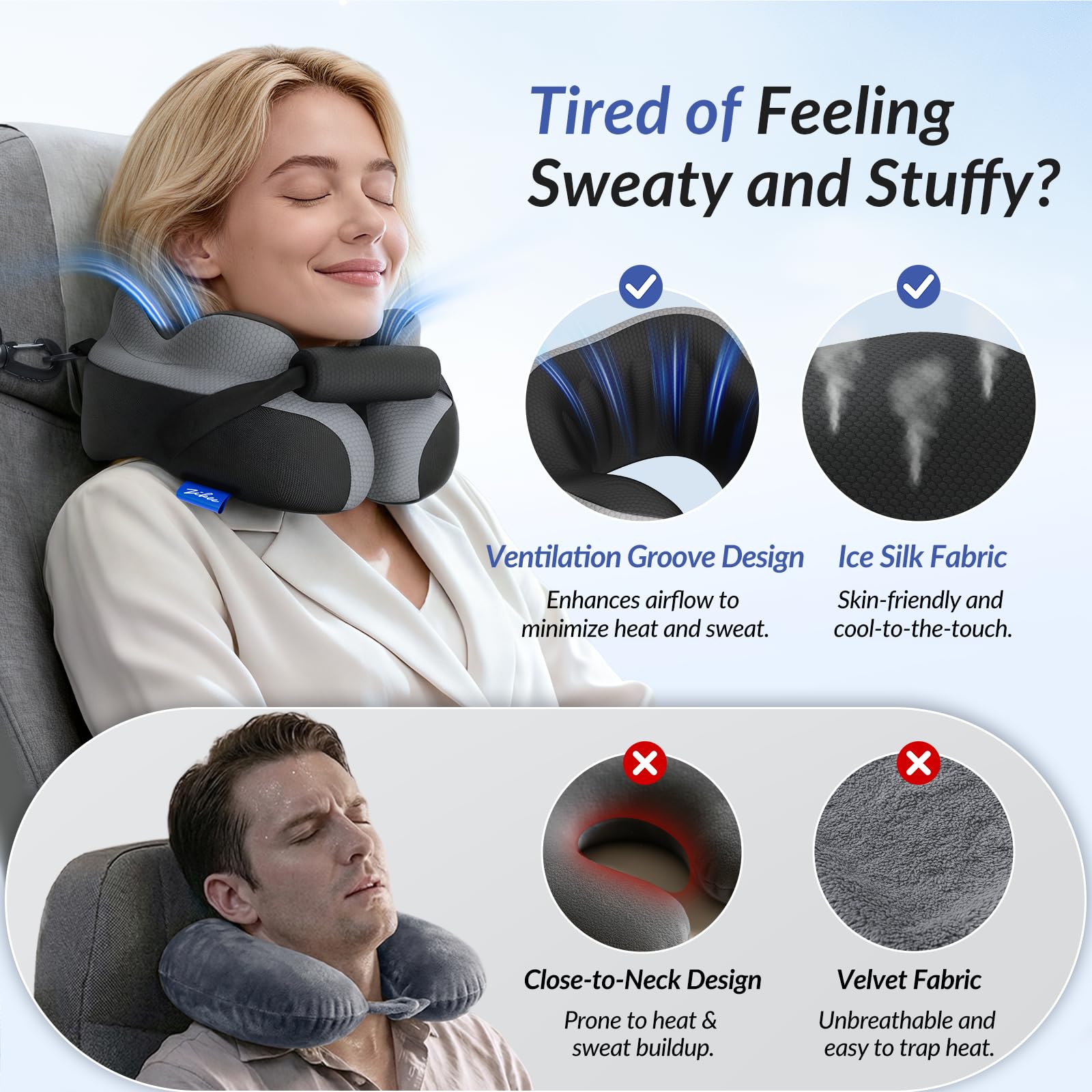 ZIKEE ear-free design reduces ear pressure when wearing headphones