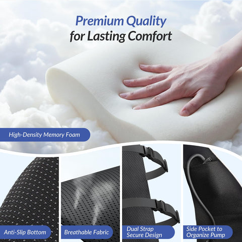 ZIKEE office chair use illustrates all-day lumbar relief and posture support.