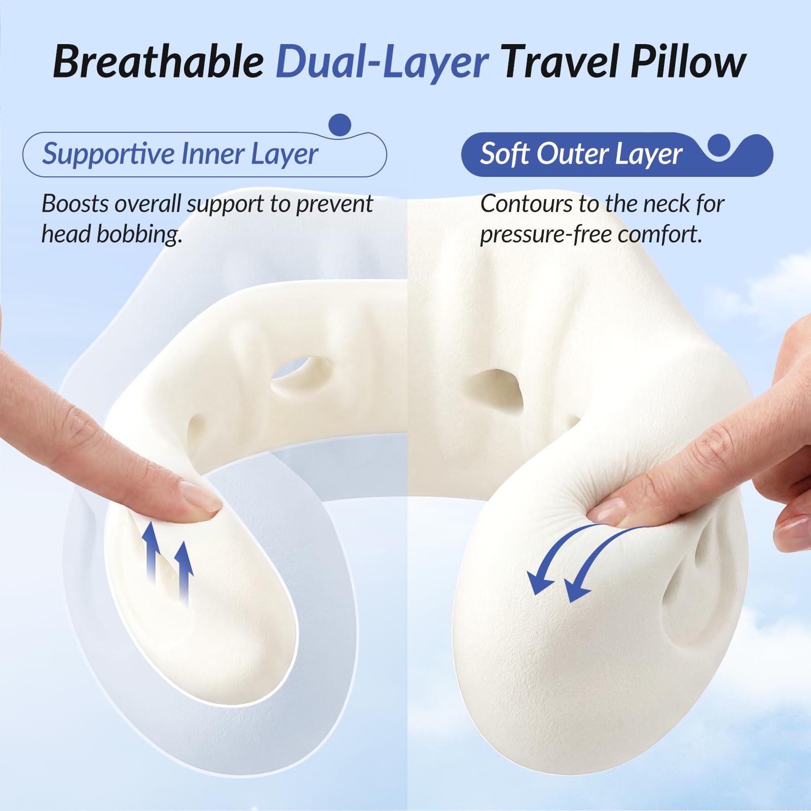 Close-up of ZIKEE outer soft layer for contour comfort