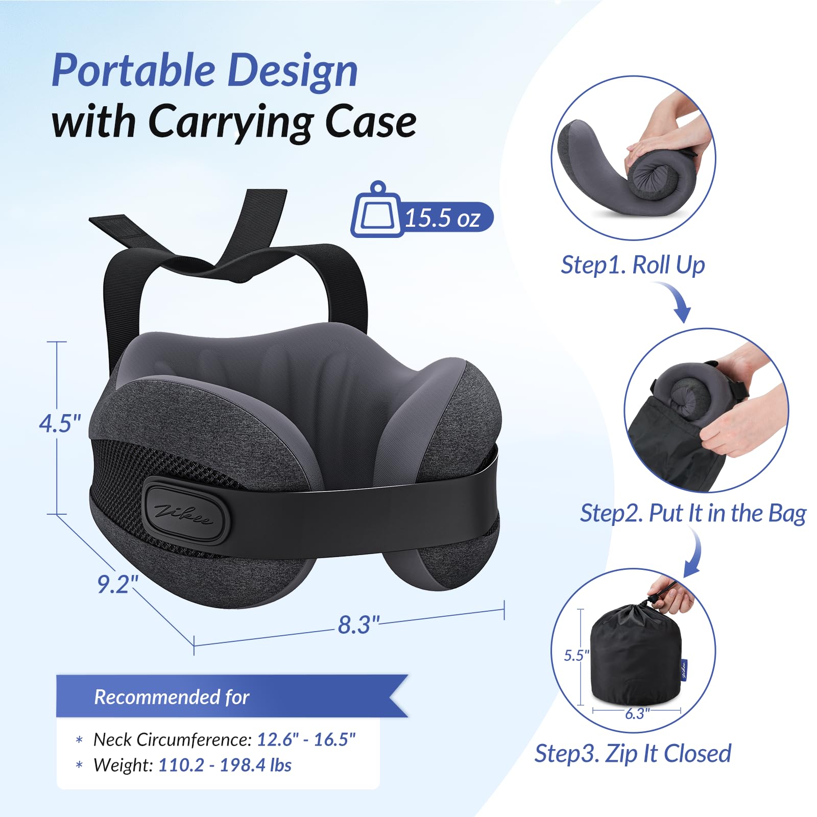 ZIKEE removable cover for easy cleaning and freshness