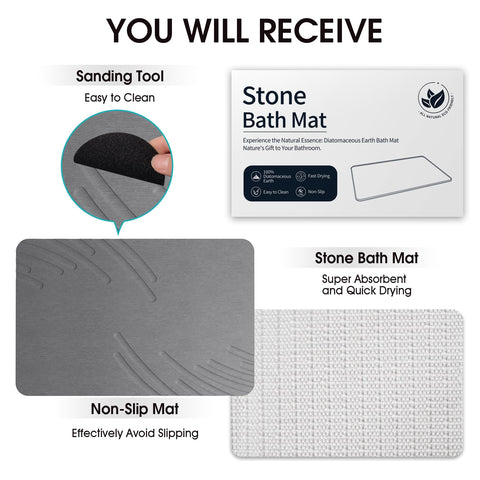 ZIKIBL mat is absorbent and keeps feet dry after showers.