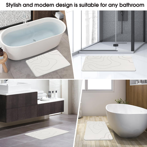ZIKIBL stone bath mat is easy to clean with water