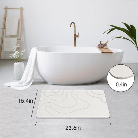 ZIKIBL bath mat features non-slip base with rubber underlay