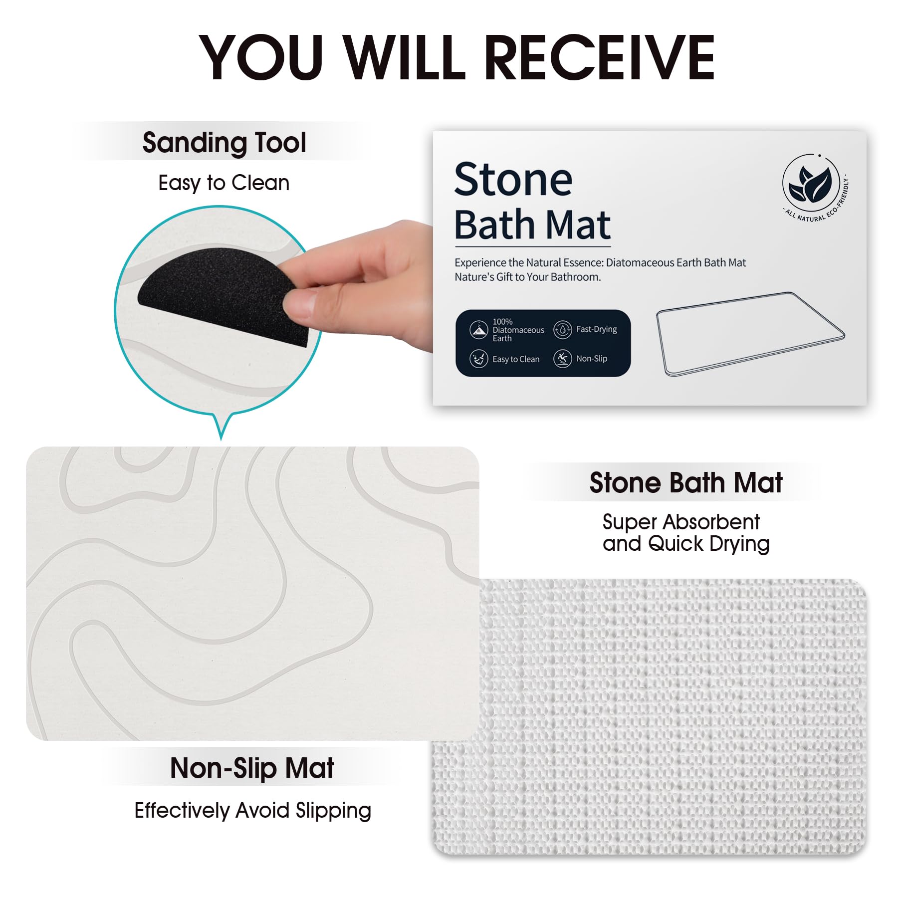 ZIKIBL stone mat blends minimalist style for bathroom and kitchen
