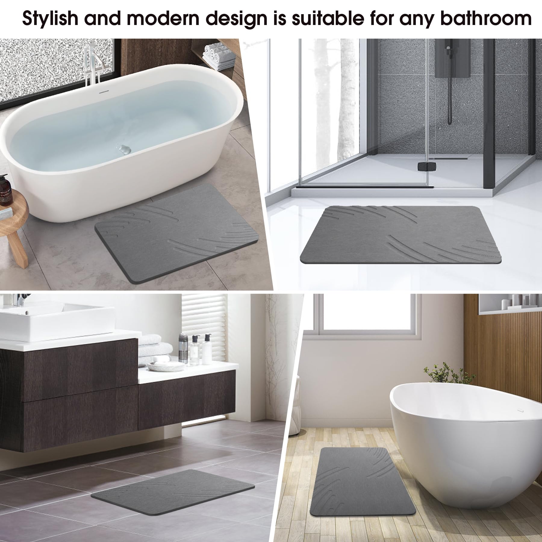 Versatile placement for bathroom, kitchen, entry, or poolside.