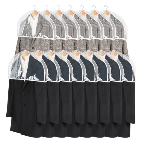 Zilink clear shoulder covers in a 15-set protecting garments while keeping closet neat.