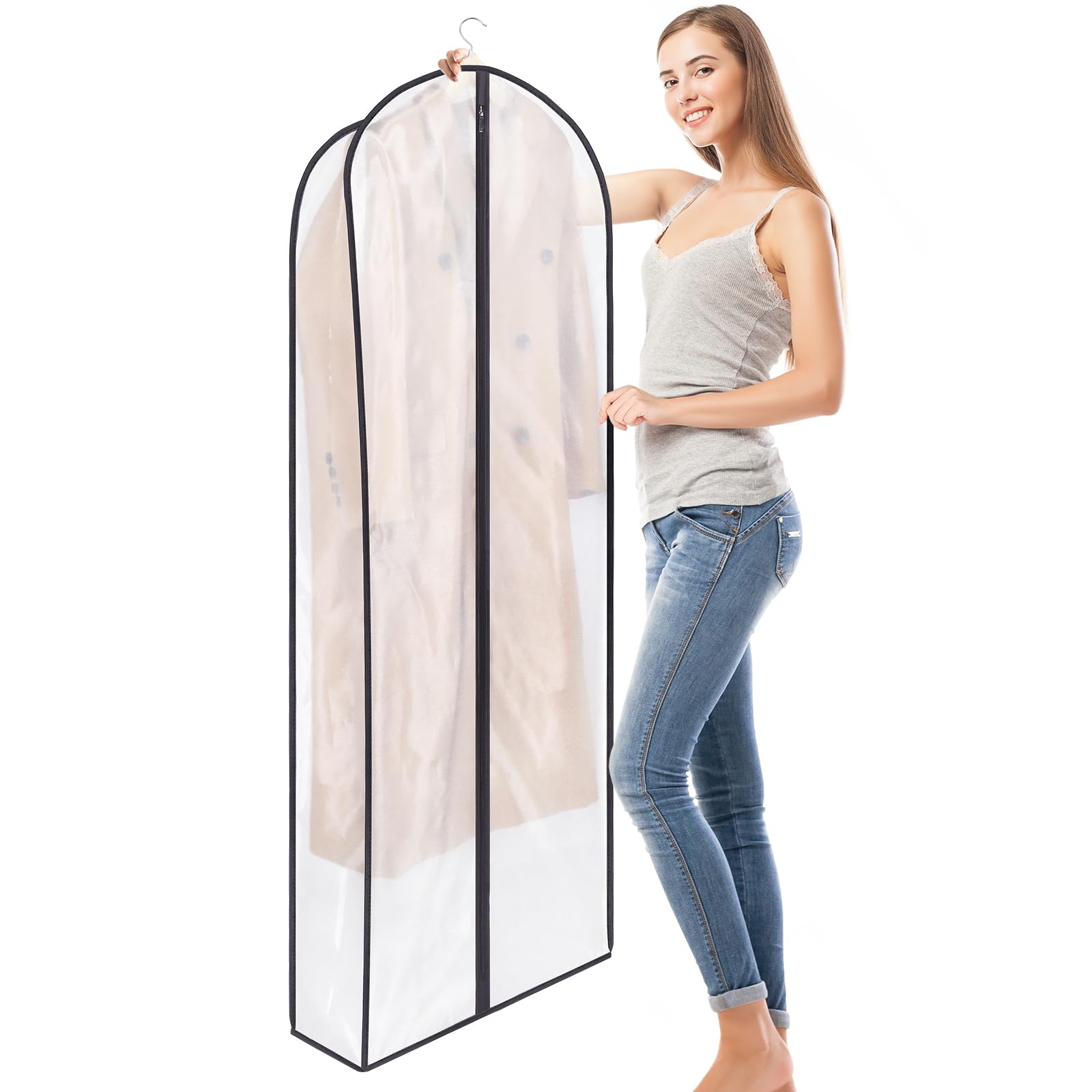 Zilink organza fabric garment bag preserves delicate clothing and breathability