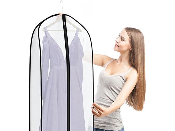 Zilink wedding dress bag with 7-inch gusset protects volume and reduces wrinkles