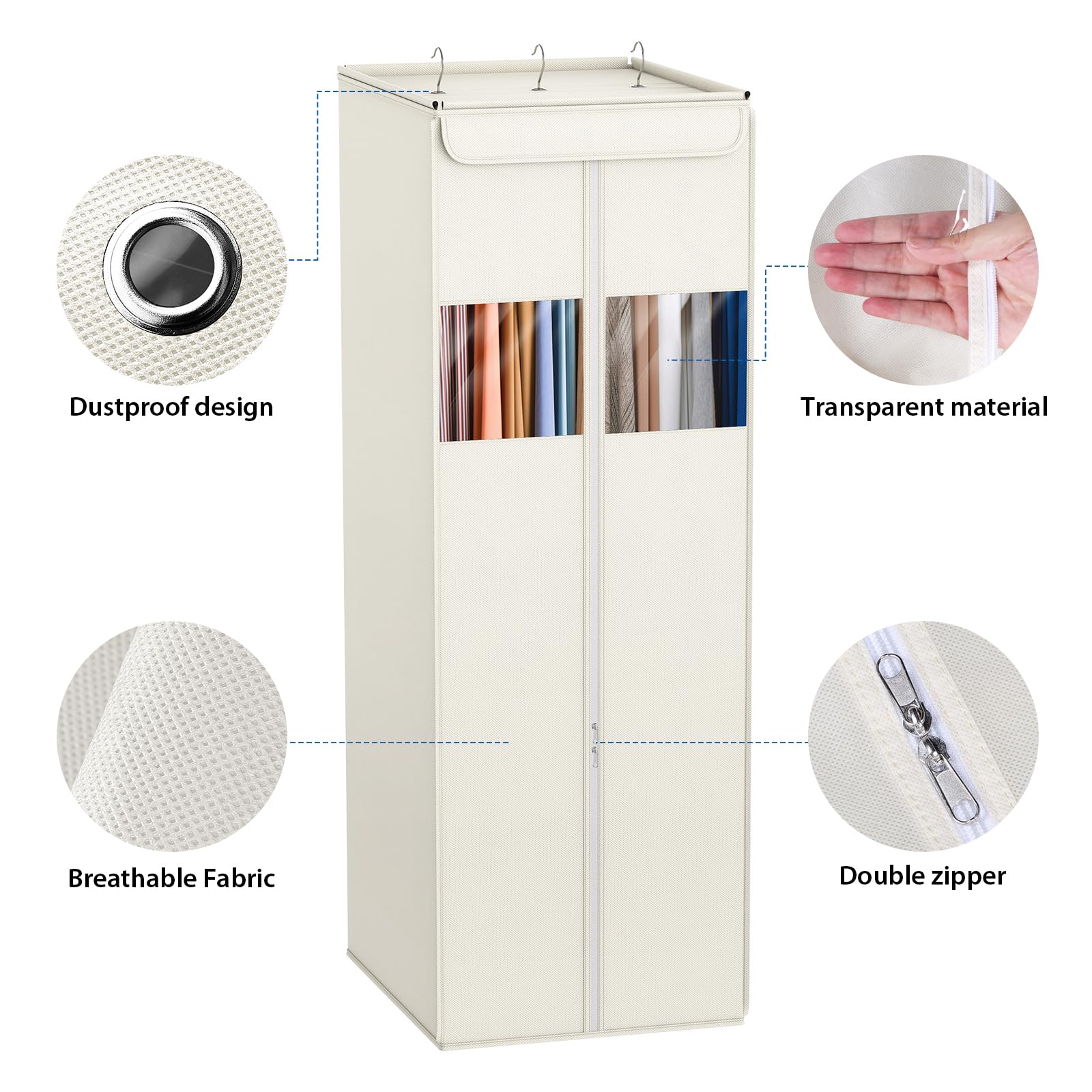 Zilink top-zipper and reinforced rods prevent squeezing.