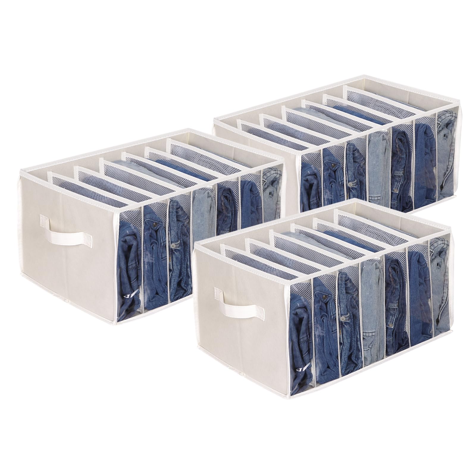 Zilink Upgraded Wardrobe Organizer front view with a 7-grid layout for quick outfit selection