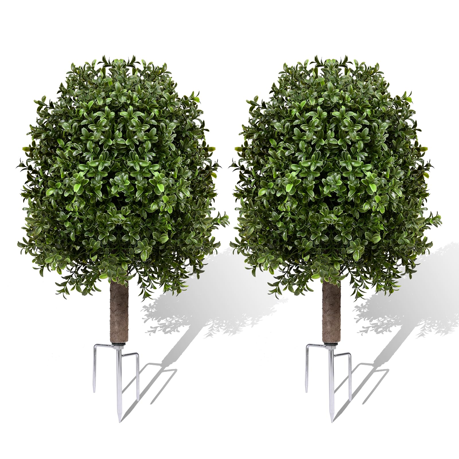 Zilithra boxwood topiary ball in exterior display with lifelike texture.