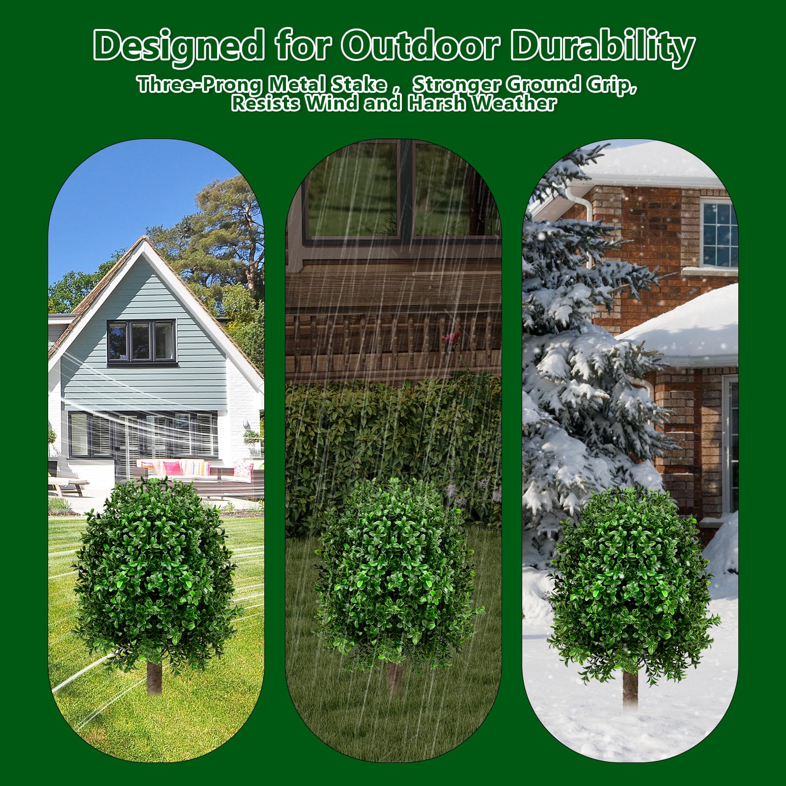 Zilithra garden-ready topiary ball for year-round ambiance.