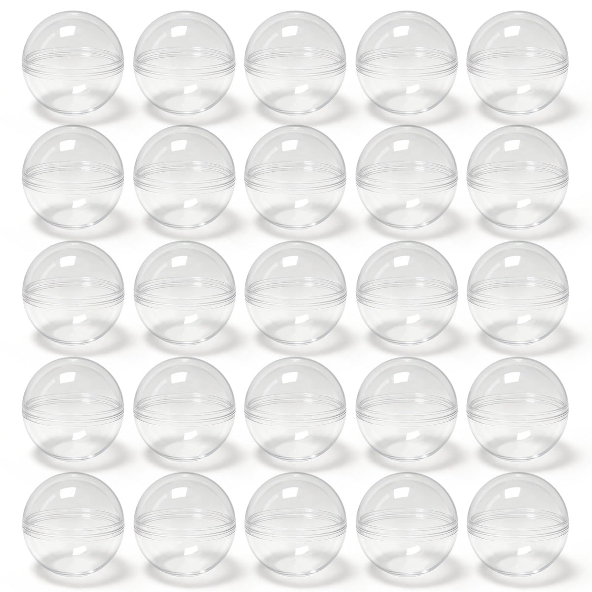 Zilphoba 2-inch clear capsules for bright prize display in parties