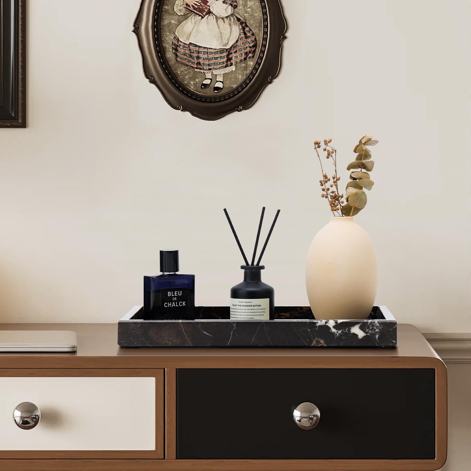 Zilukar marble tray desk decor for a refined workspace