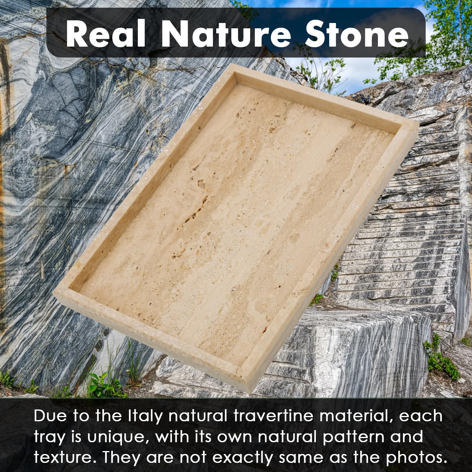 Zilukar travertine tray is a stylish gift for home decor lovers.