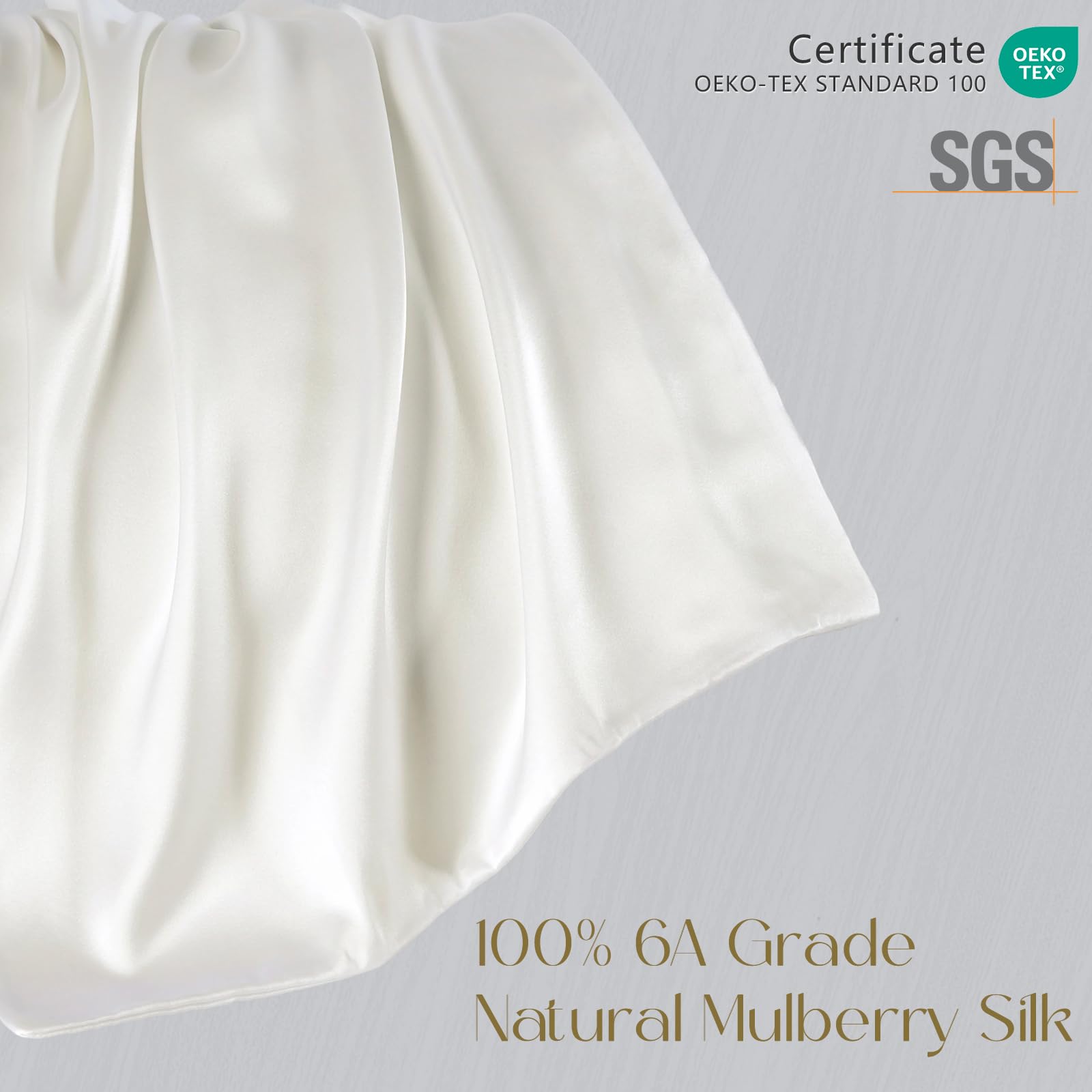 ZIMASILK 19 momme mulberry silk close-up texture for skin comfort