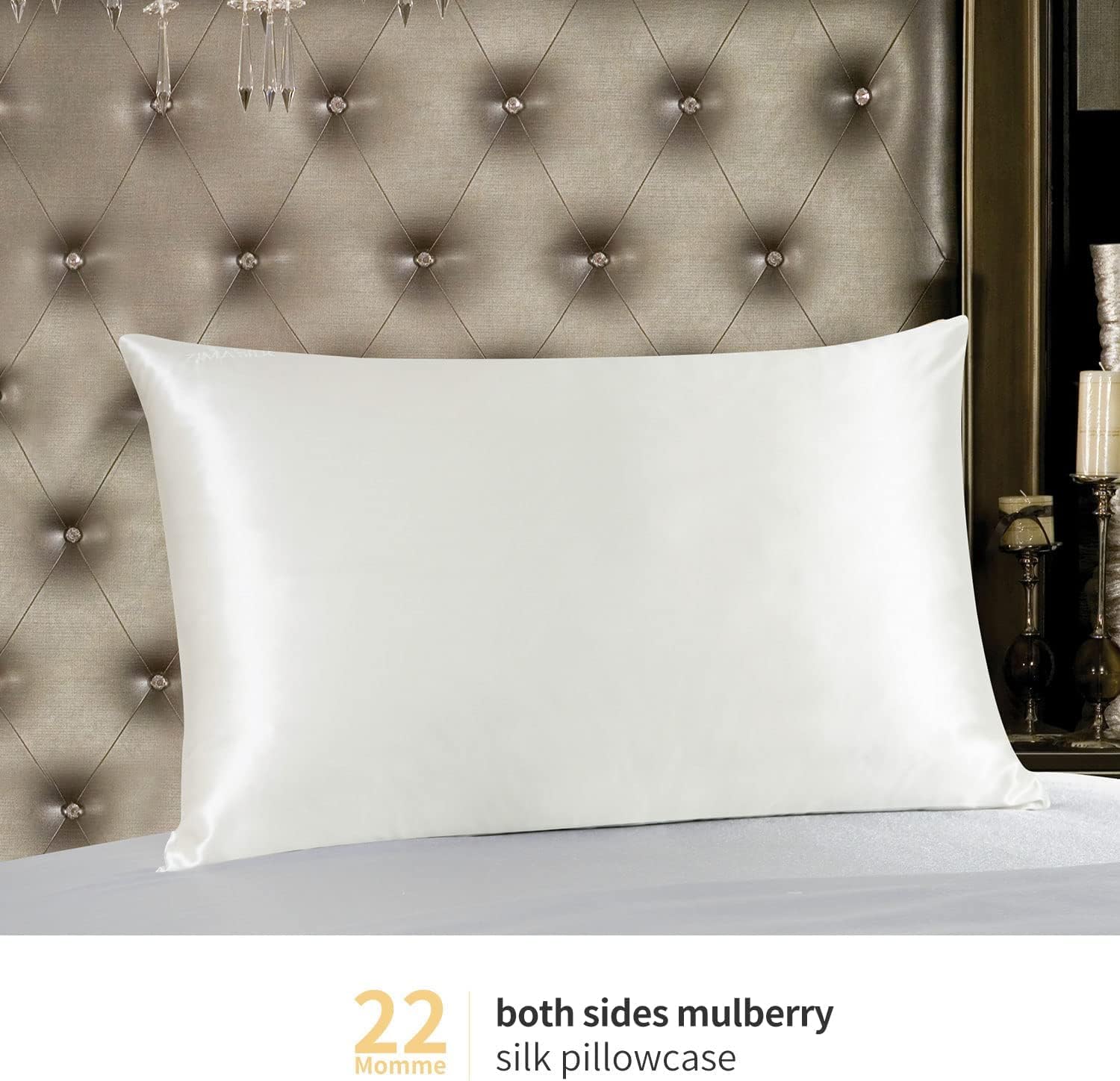 ZIMASILK hidden zip detail keeps the pillowcase neat and skin-friendly.